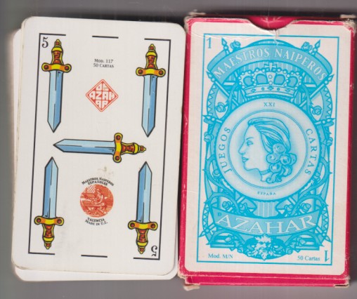 Juegos cartas. Maestros Naiperos. Mod. 117. Azahar. 50 cartas. usadas