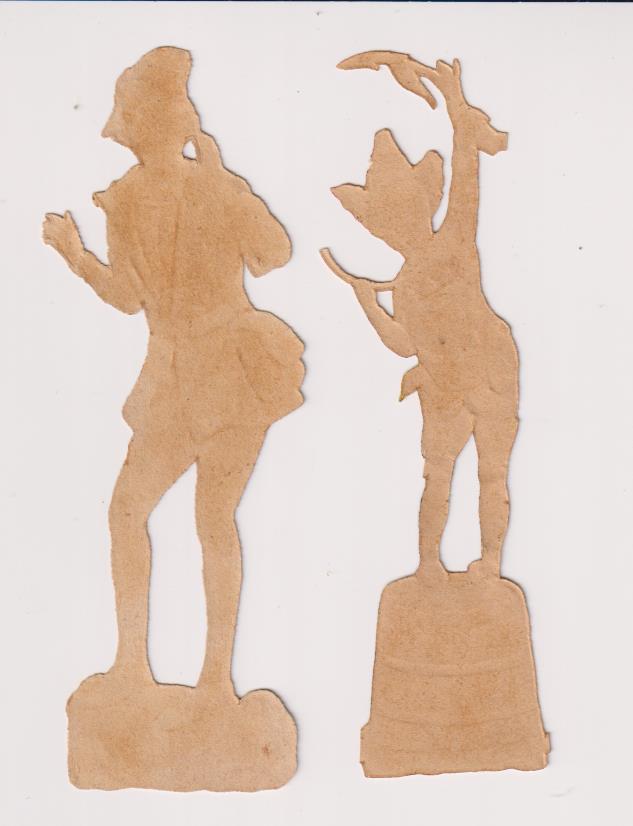 Lote de 2 Cromos Troquelados (12,5 cms.) Siglo XIX-XX