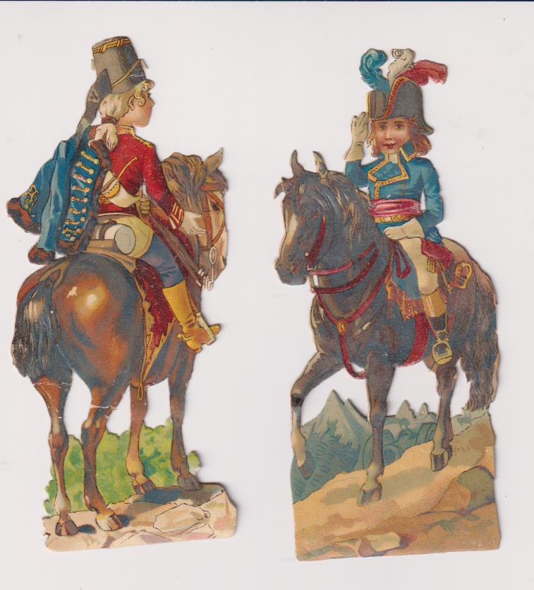 Lote de 2 Cromos Troquelados (12,5x6 cms.) Siglo XIX-XX