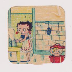Cromo Troquelado. Betty Boo. Tampón al dorso de J. Dato. Cieza