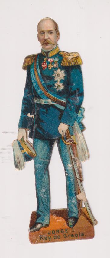 Cromo Troquelado (12,5 cms.) Jorge I, Rey de Grecia. Siglo XIX-XX